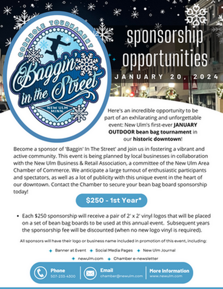 Baggin' in the Street Jan 20, 2024 New Ulm Chamber of Commerce